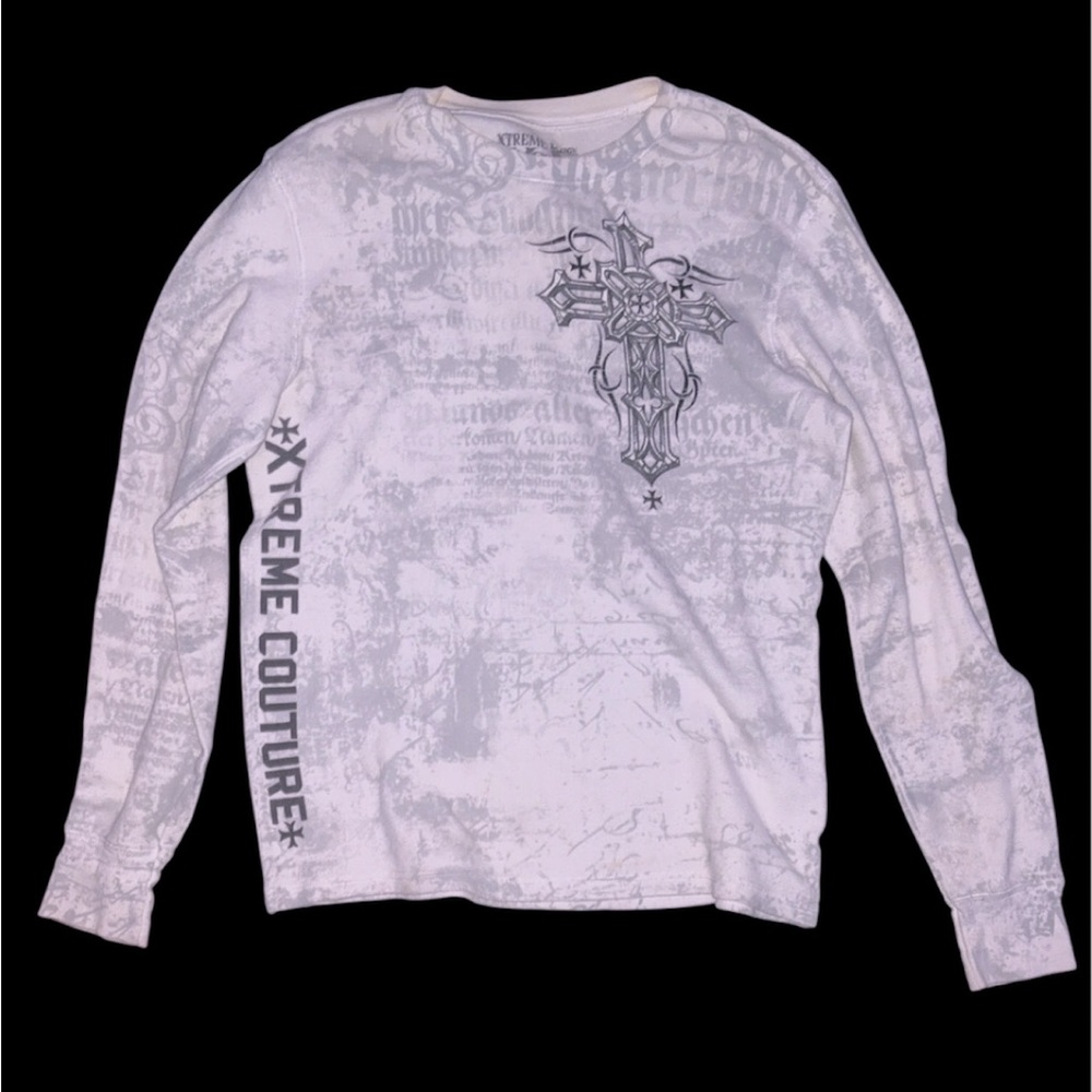 xtreme couture by affliction white longsleeve thermal